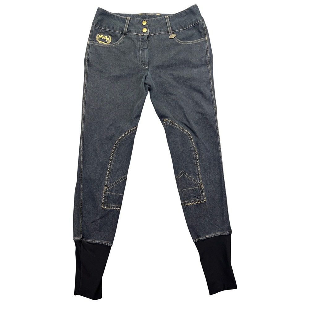 Babbi Breeches Riding Pants Equestrian Jodhpurs Black‎ Stretch Ladies Sz 28 West